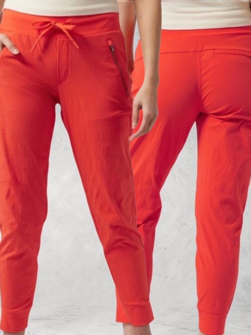 NWOT ATHLETA ( 6 ) TREKKIE NORTH Jogger in Flame Red Orange